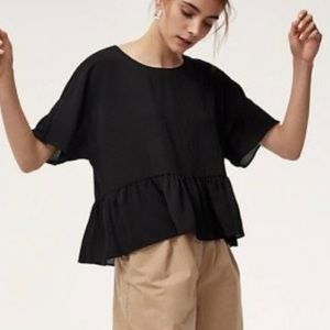 Aritzia Wilfred Macee blouse in black
